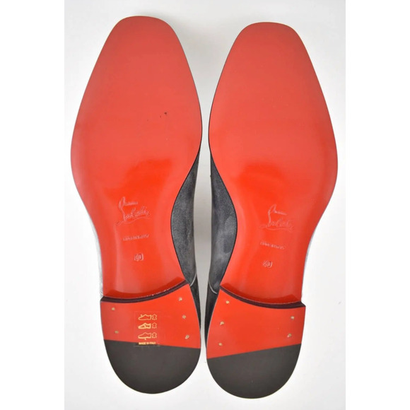 Christian Louboutin Men Top Daviol Flat Shadow Grey Suede Lace Dress Loafer 40 7 main image 9